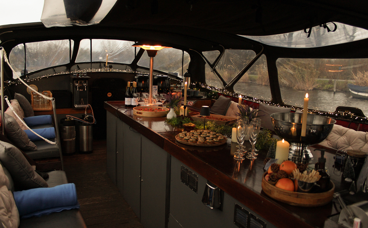 The Boat Café covered for rain