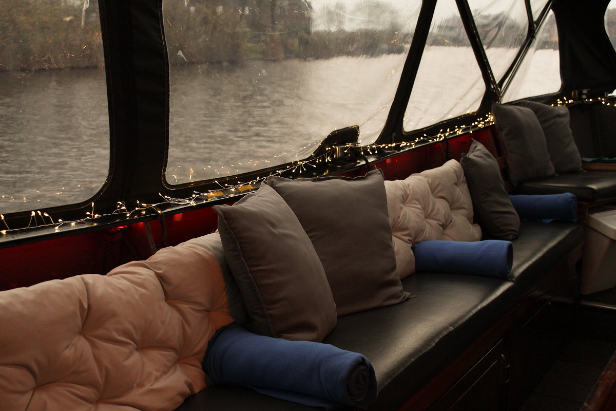 The Boat Café's cozy seating