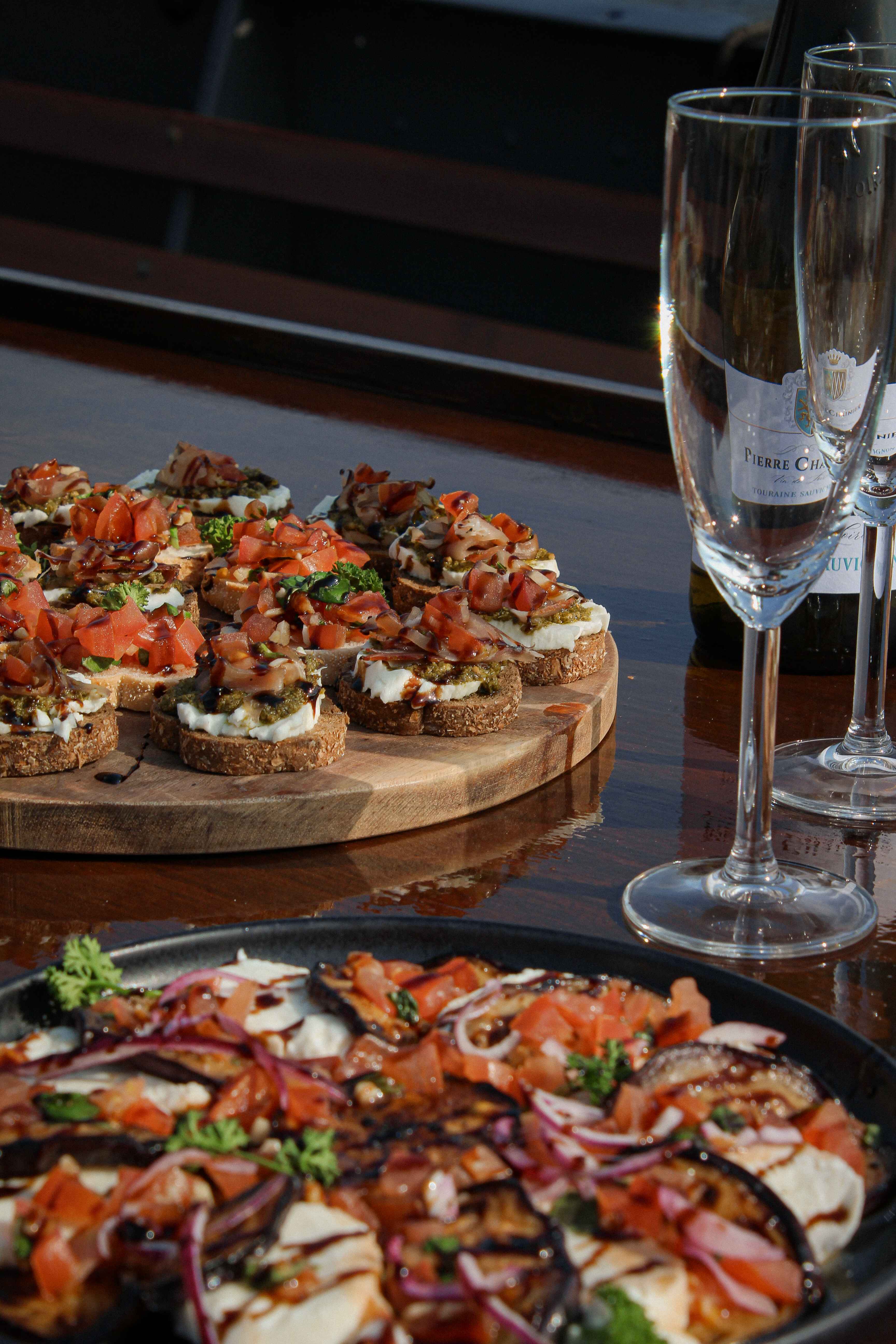 The Boat Café fresh vegetable and salad platters